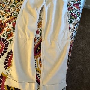 Old Navy cream linen pants size M NWT